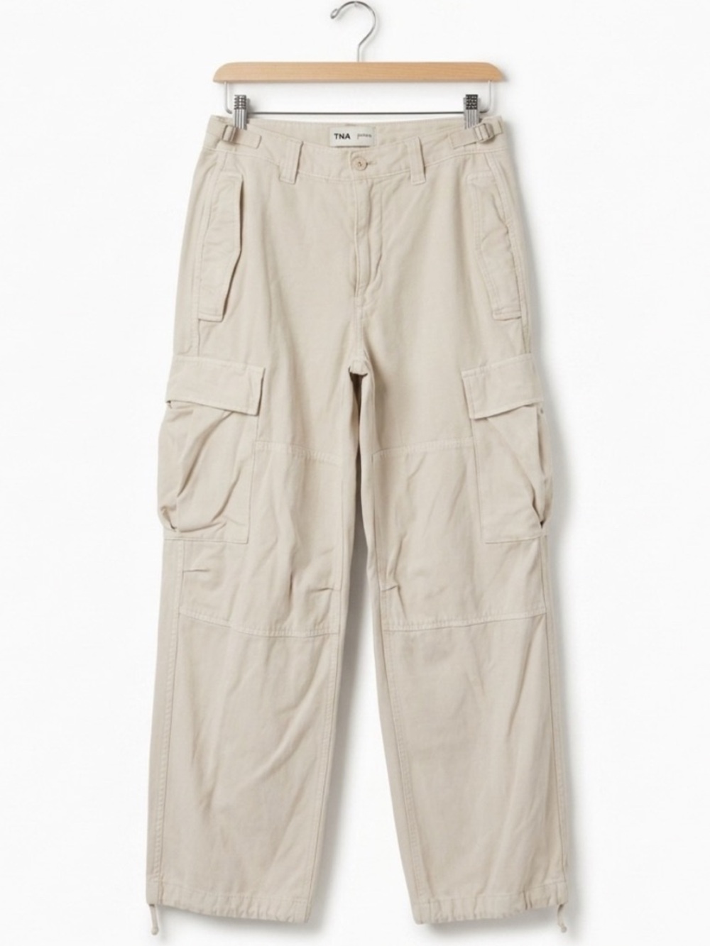 Aritzia TNA Khaki High-Waisted Supply Cargo Pants